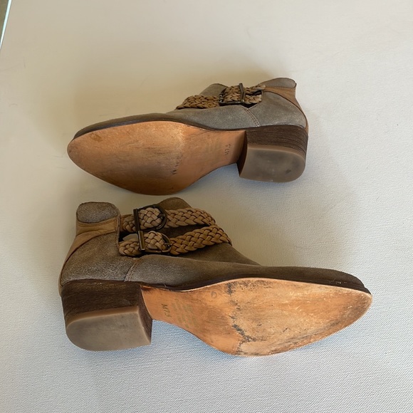 COPY - Anthropologie Rebels Calista suede leather Braided Ankle Booties Size 7.5 - Picture 5 of 11